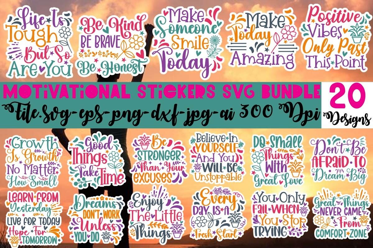 Motivational Stickers SVG Bundle