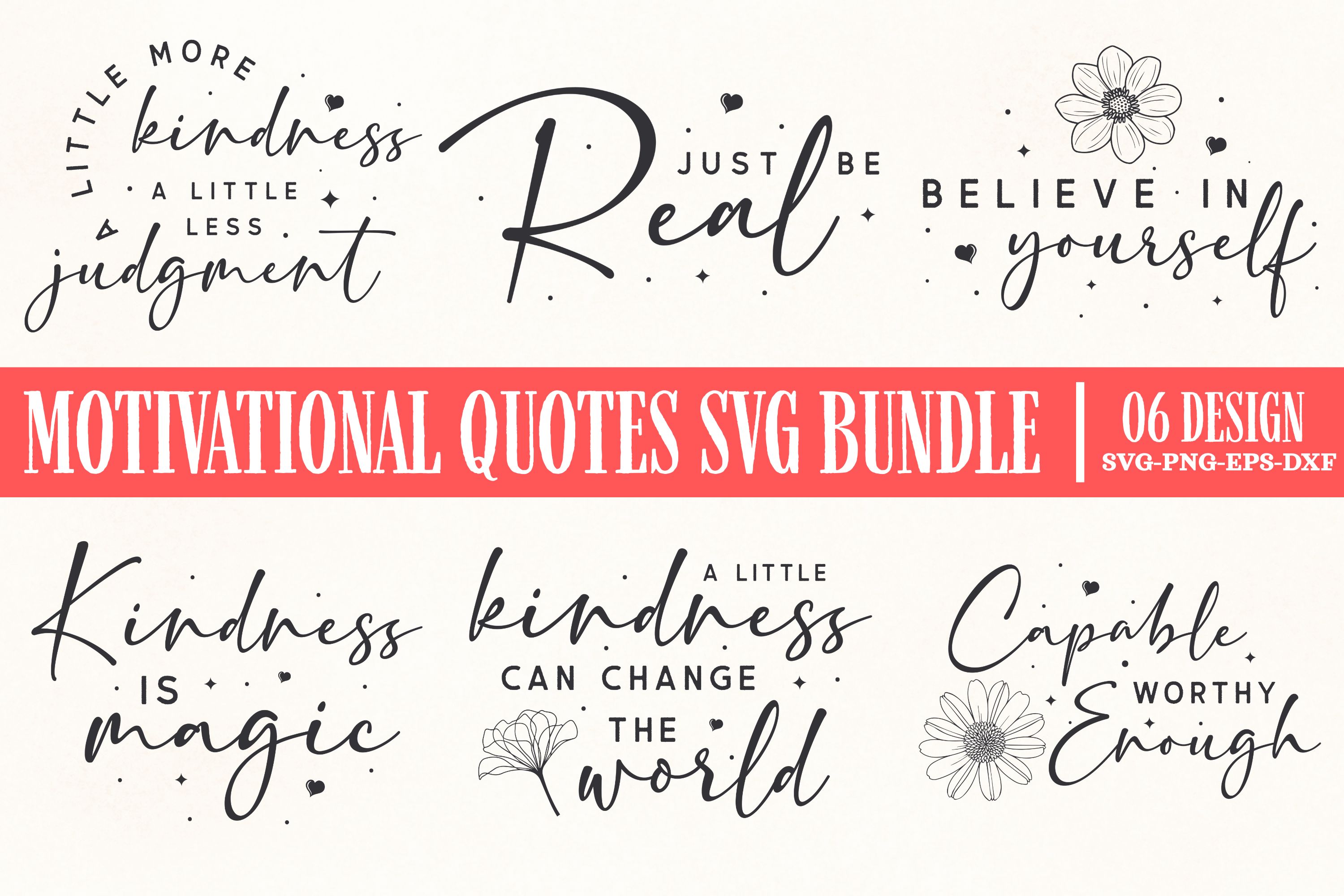 Motivational Quotes SVG Bundle