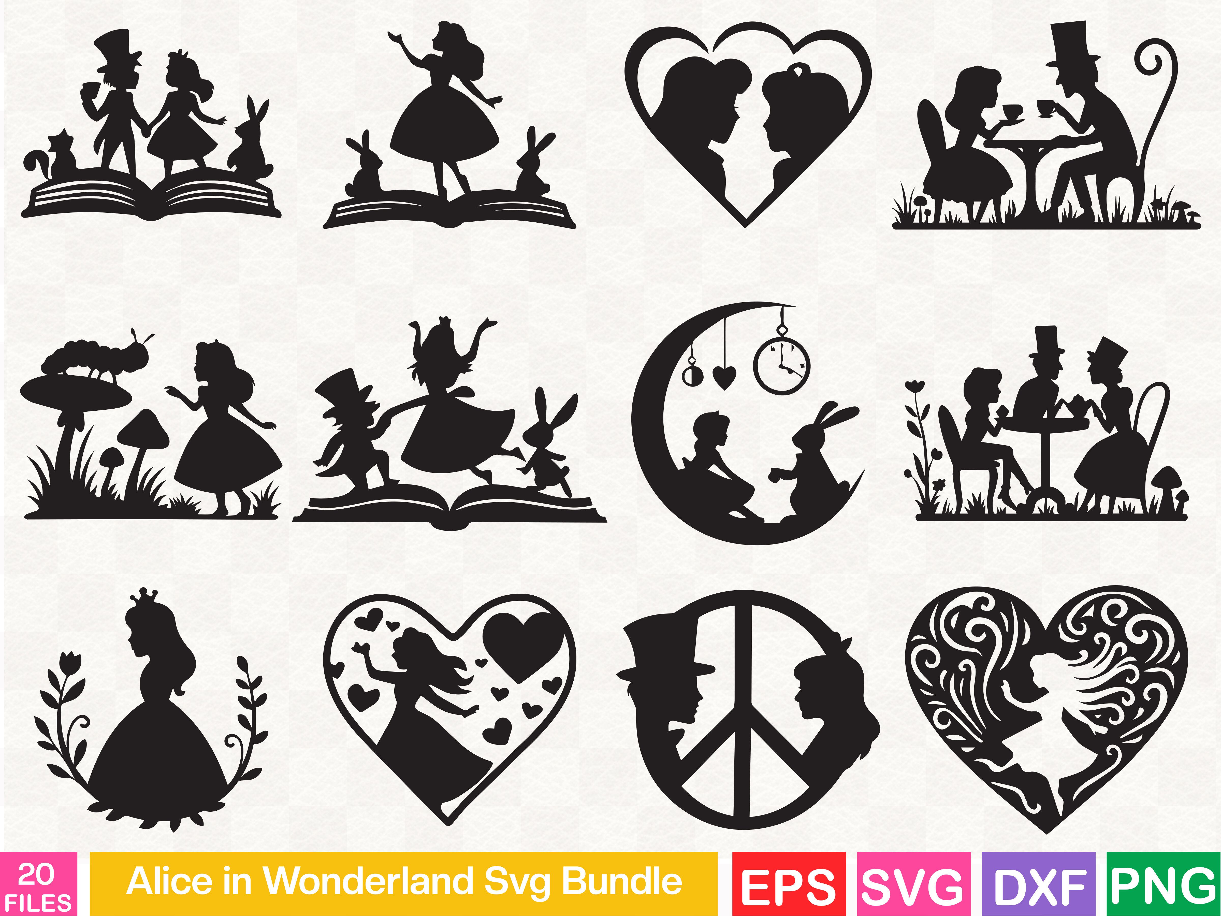 Alice in Wonderland SVG Bundle