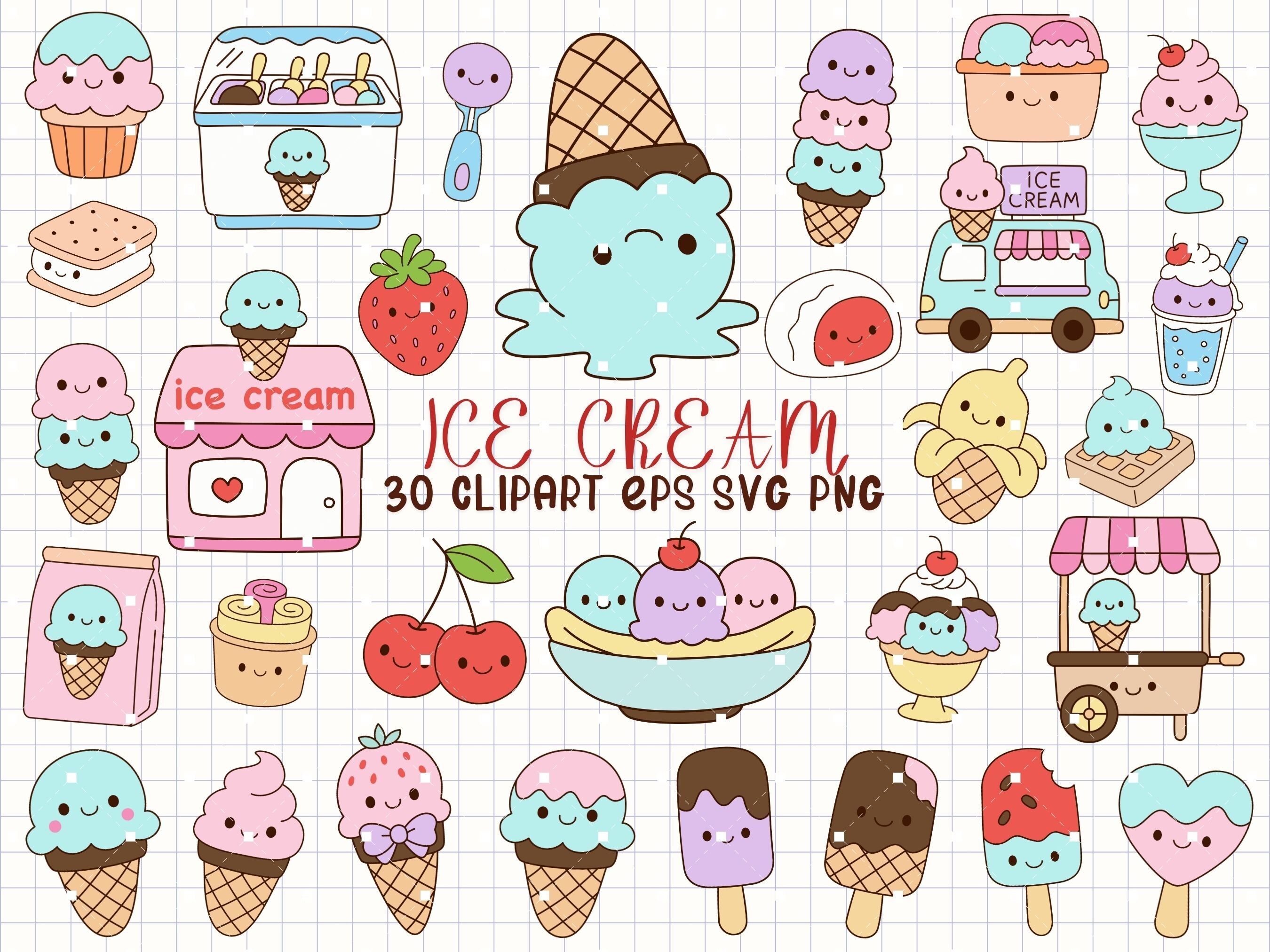 Ice Cream Svg Cute Dessert Clipart