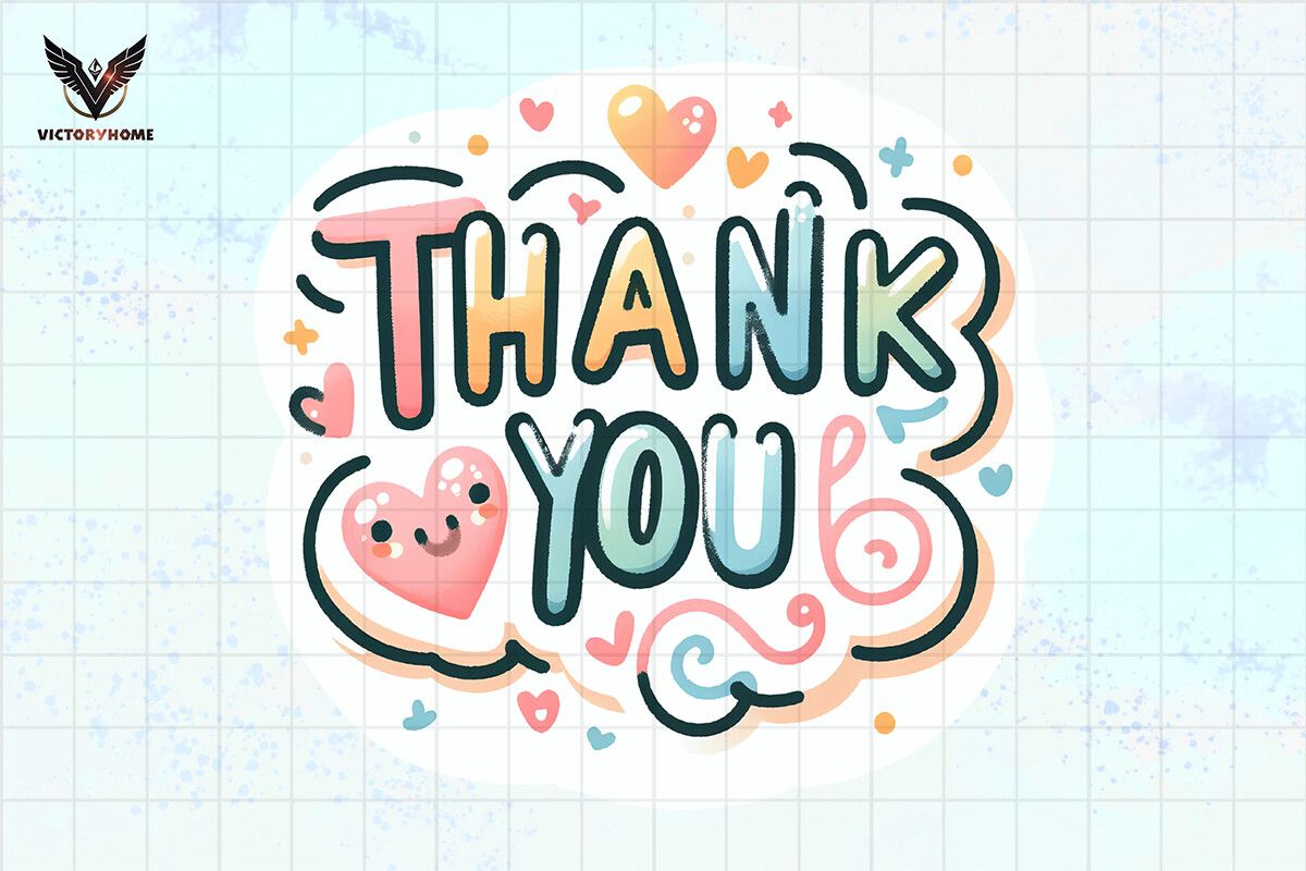 Thank You Sublimation Clipart PNG